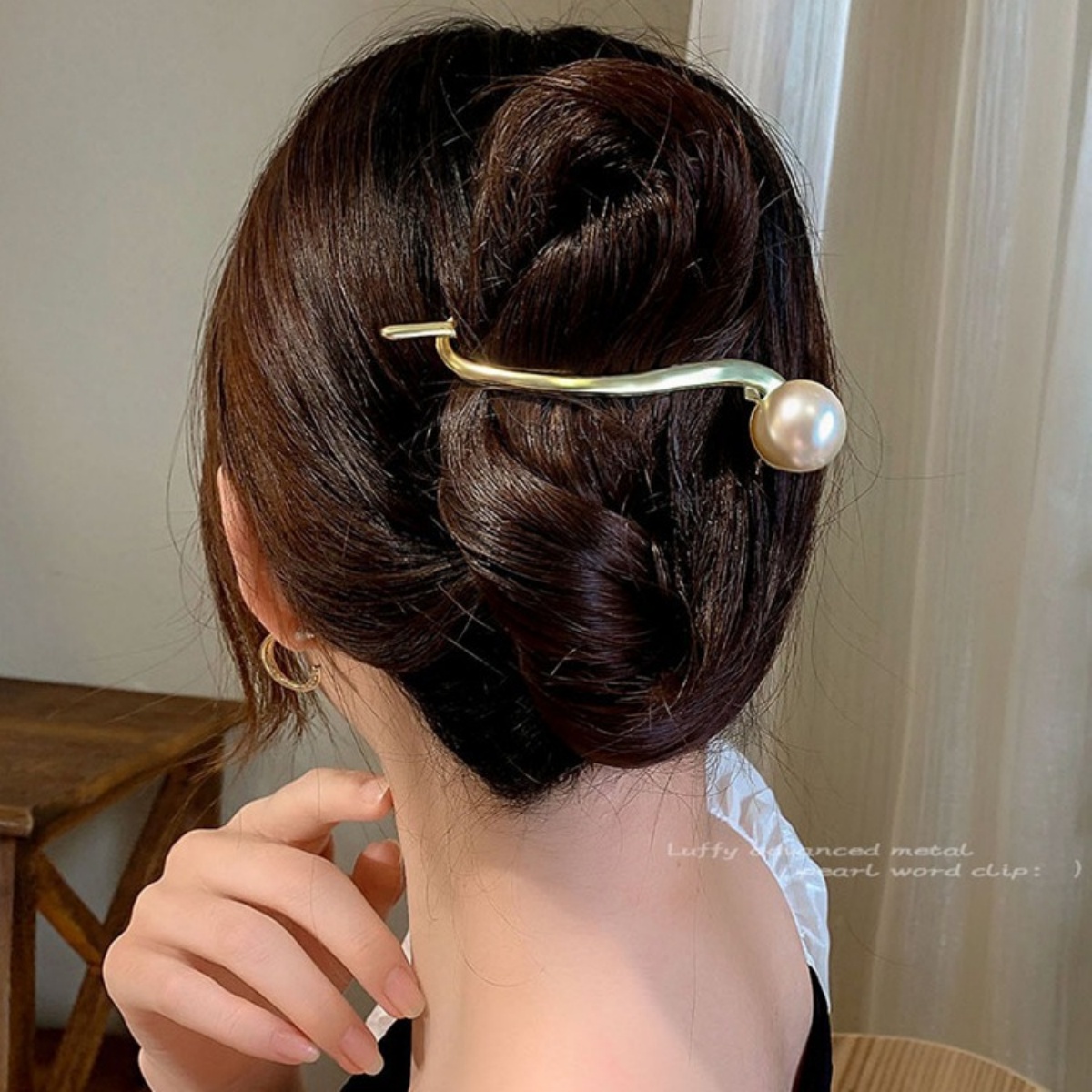Elegante glitter pérola grampo - Lifestyle In Korean avaliação e preço