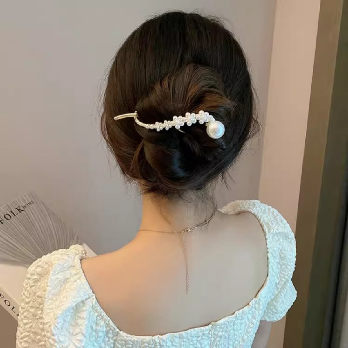 Elegante glitter pérola grampo - Lifestyle In Korean avaliação e preço