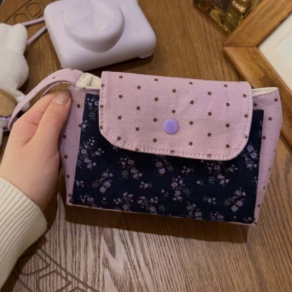 Bolsa de Maquiagem Floral Roxa - Lifestyle In Korean avaliação e preço