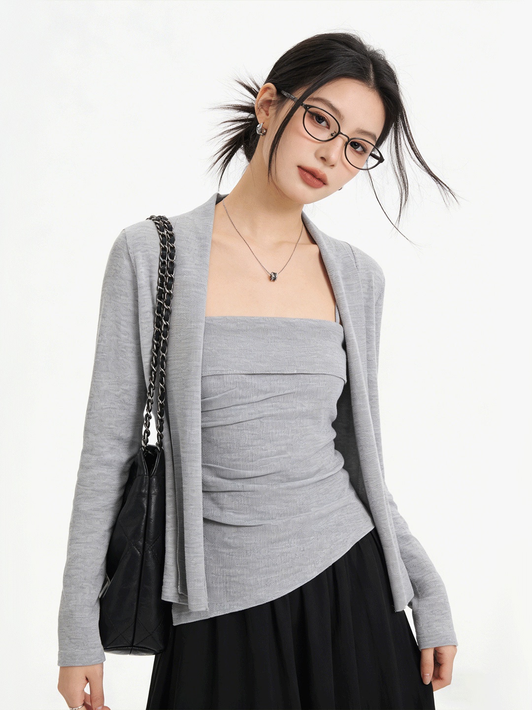 Conjunto de Cardigã Curto Tric - Lifestyle In Korean avaliação e preço