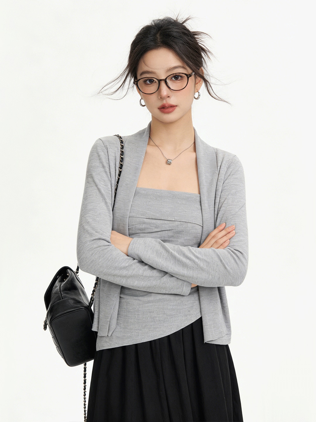 Conjunto de Cardigã Curto Tric - Lifestyle In Korean avaliação e preço