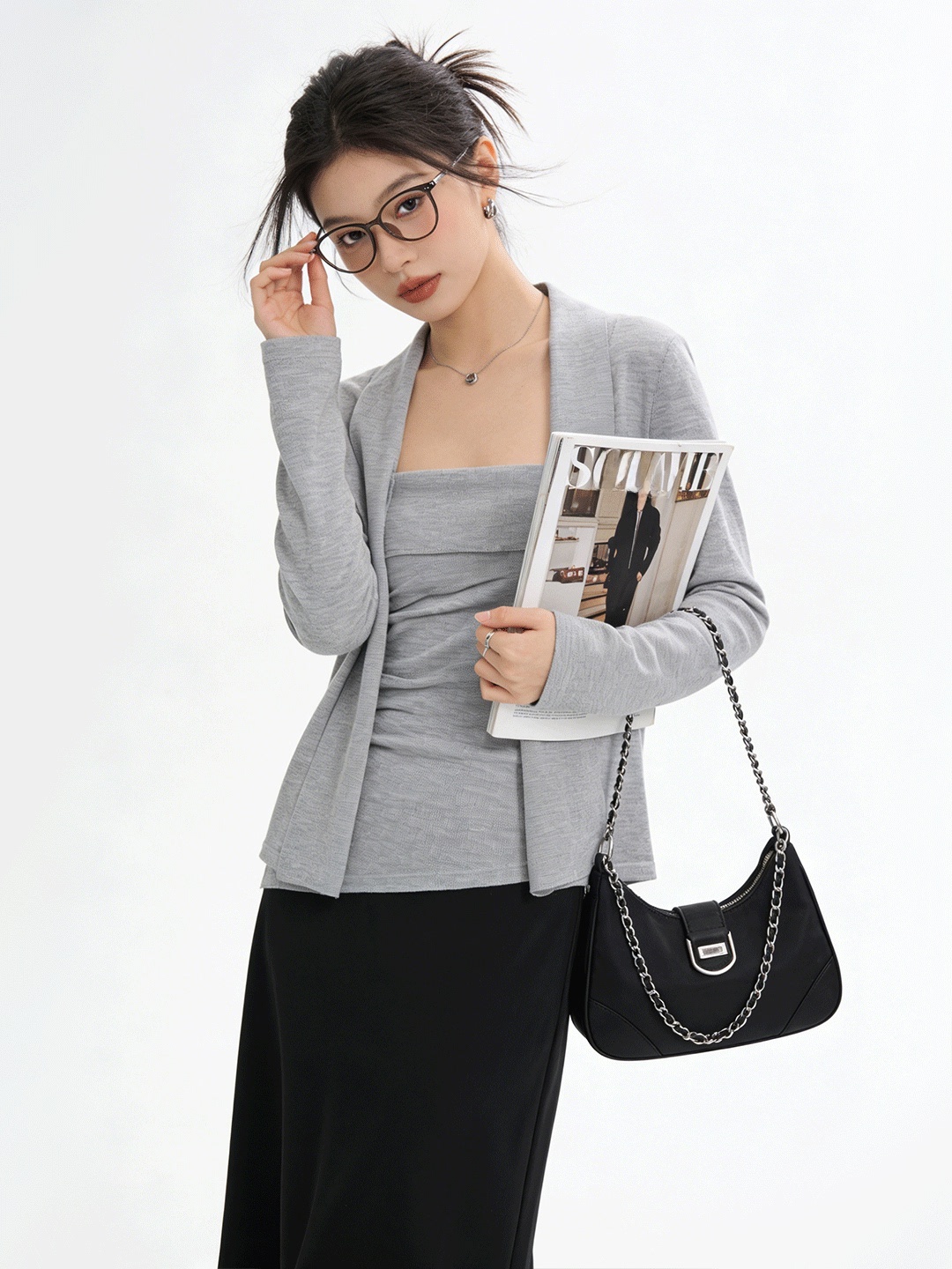 Conjunto de Cardigã Curto Tric - Lifestyle In Korean avaliação e preço