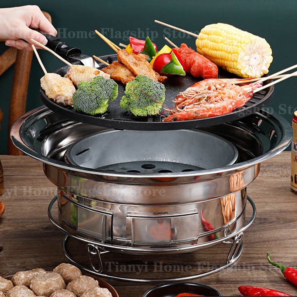 Churrasqueira de Carvão em Aço - Korean Bbq Grill avaliação e preço