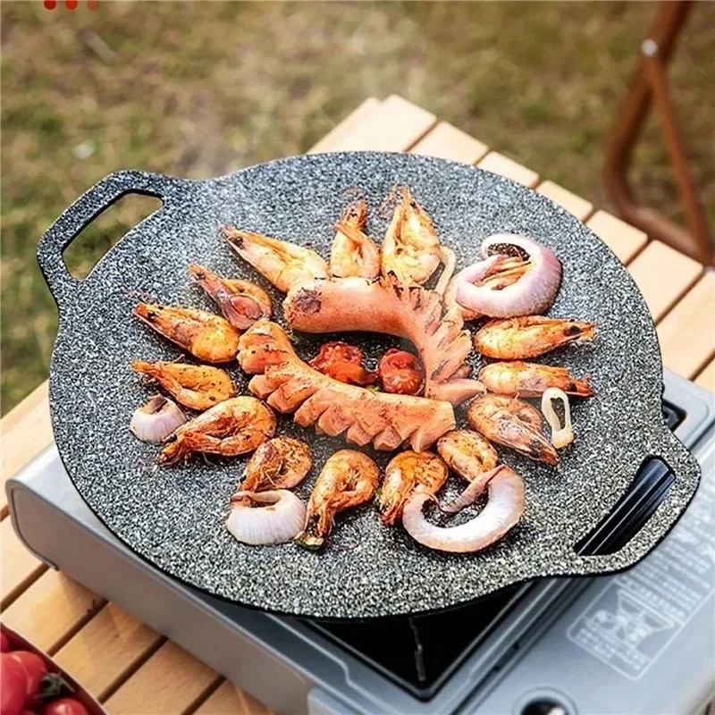 Nova panela de grelhar redonda - Korean Bbq Grill avaliação e preço